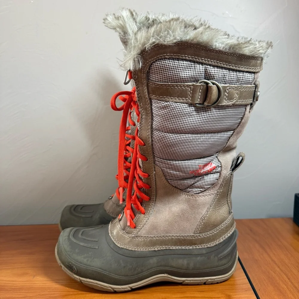 The North Face Shellista Tall Insulated Waterproof Snow Boot Lace Up Primaloft 6